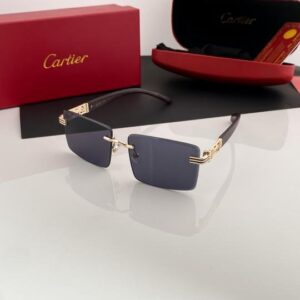 Cartier Gold Black 5 Sunglasses