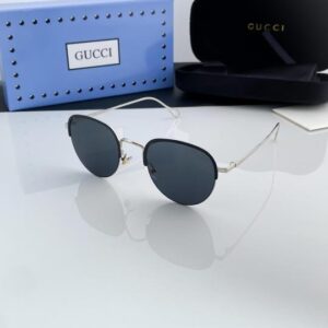 Gucci Silver Black 551 Sunglasses