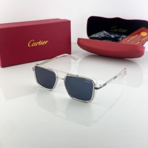 Cartier Silver Black 210 Sunglasses