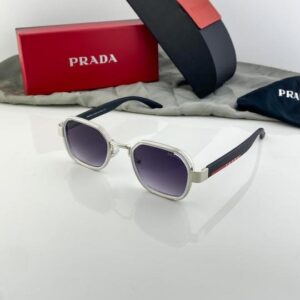 Prada Silver Black Shaded 986 Sunglasses